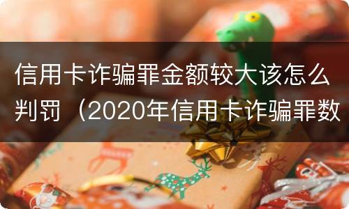 信用卡诈骗罪金额较大该怎么判罚（2020年信用卡诈骗罪数额标准）