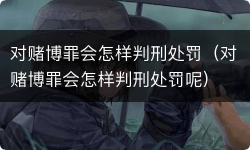 对赌博罪会怎样判刑处罚（对赌博罪会怎样判刑处罚呢）