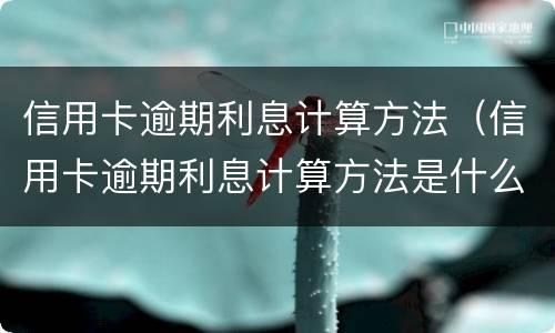 信用卡逾期利息计算方法（信用卡逾期利息计算方法是什么）