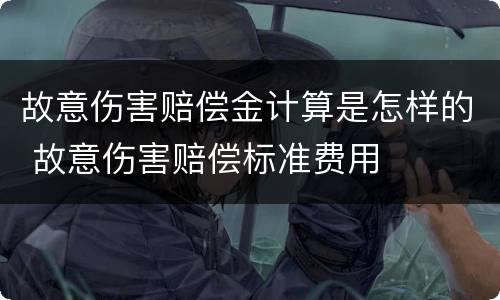 故意伤害赔偿金计算是怎样的 故意伤害赔偿标准费用