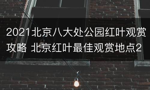 2021北京八大处公园红叶观赏攻略 北京红叶最佳观赏地点2020