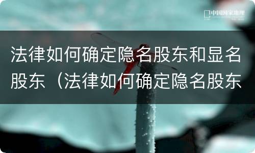 法律如何确定隐名股东和显名股东（法律如何确定隐名股东和显名股东的关系）