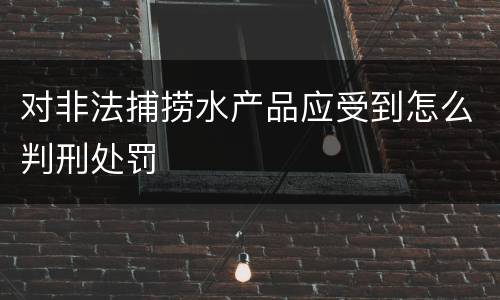 对非法捕捞水产品应受到怎么判刑处罚