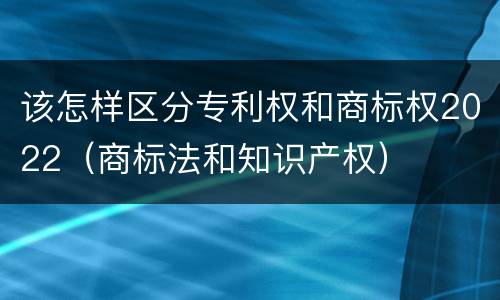 该怎样区分专利权和商标权2022（商标法和知识产权）